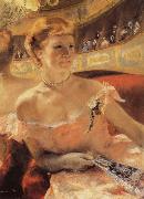 Mary Cassatt Woman with a Pearl Necklace in a Loge for an impressionist exhibition in 1879 china oil painting artist